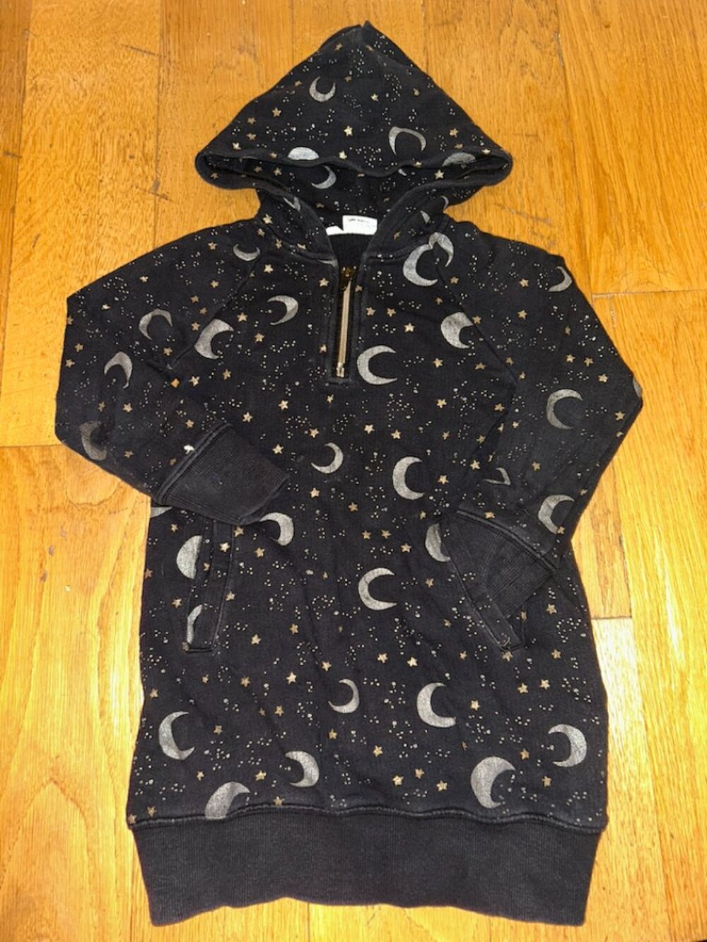 Bitz Kids Grey Moon & Stars Quarter Zip Hoodie